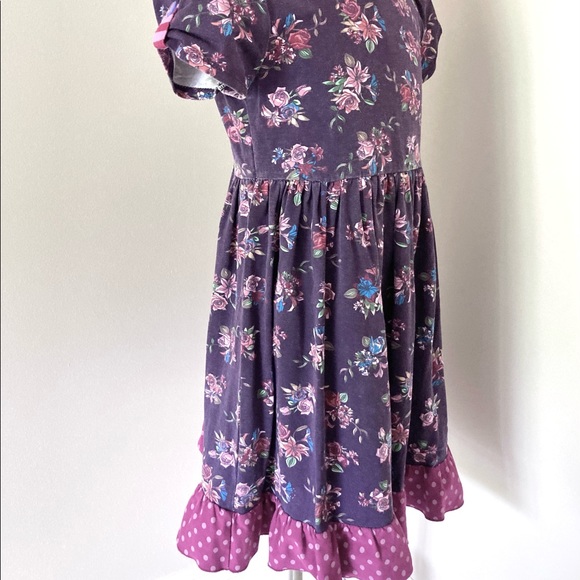 Matilda Jane Purple Floral World of Wonder A-Line Dress Size 8 - Picture 5 of 8